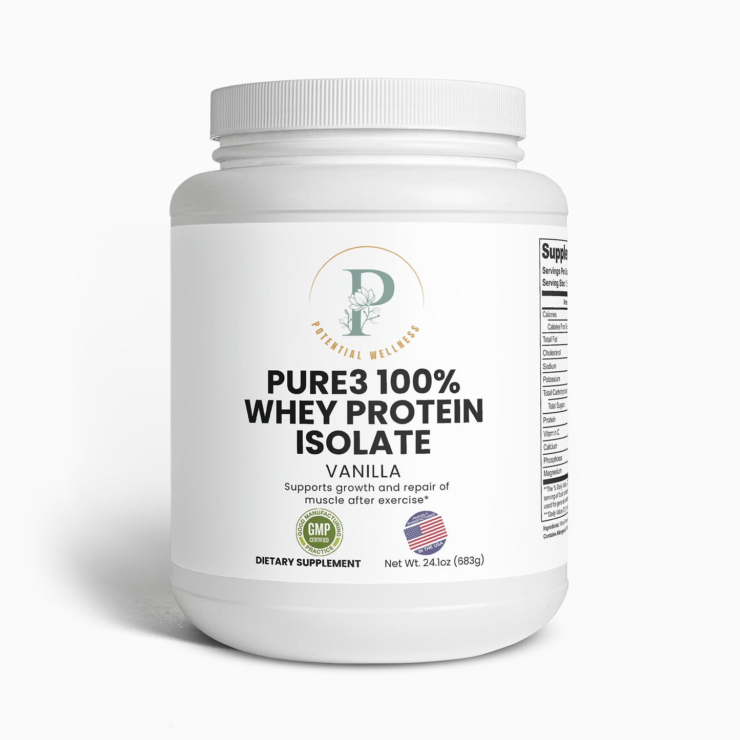 Pure3 100% Whey Protein Isolate (Vanilla)