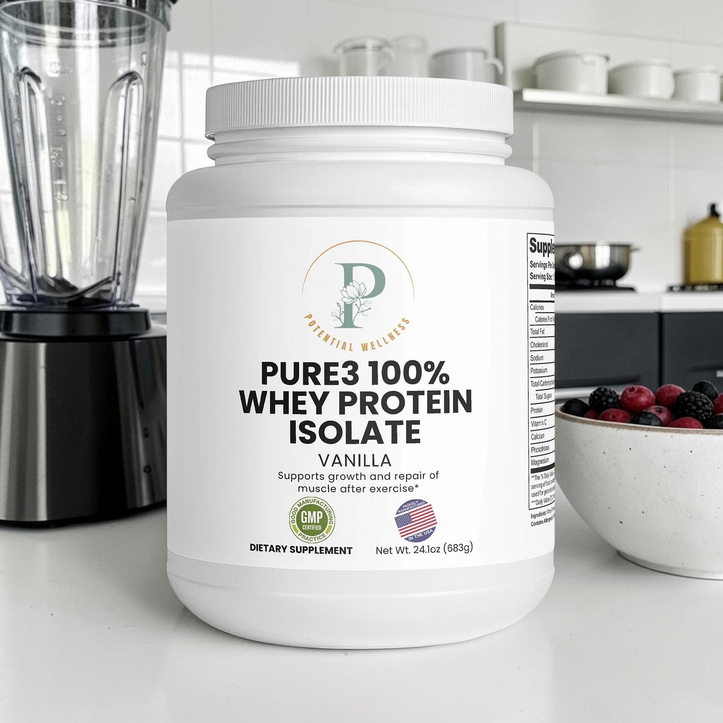 Pure3 100% Whey Protein Isolate (Vanilla)