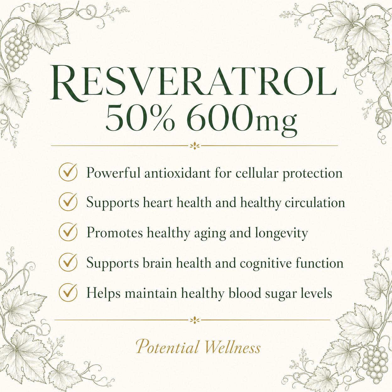 Resveratrol 50% 600mg