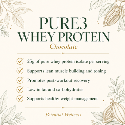 Pure3 100% Whey Protein Isolate (Chocolate)